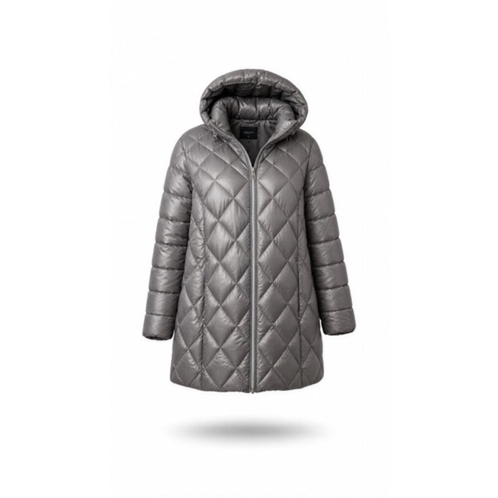 Andrew Marc Womens 2XL Purple Hooded Quilted Puffer‎ Full Zip